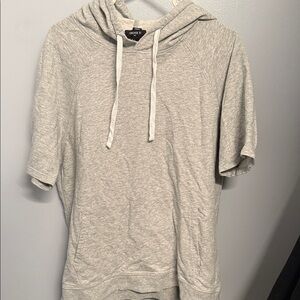 Gray Short Sleeve Hoodie by [Forever 21]